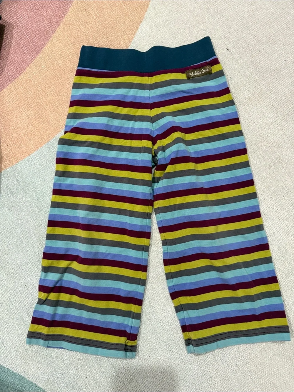 Colorful Floral Peplum Tunic with Striped Pants Matilda Jane Paint by Numbers